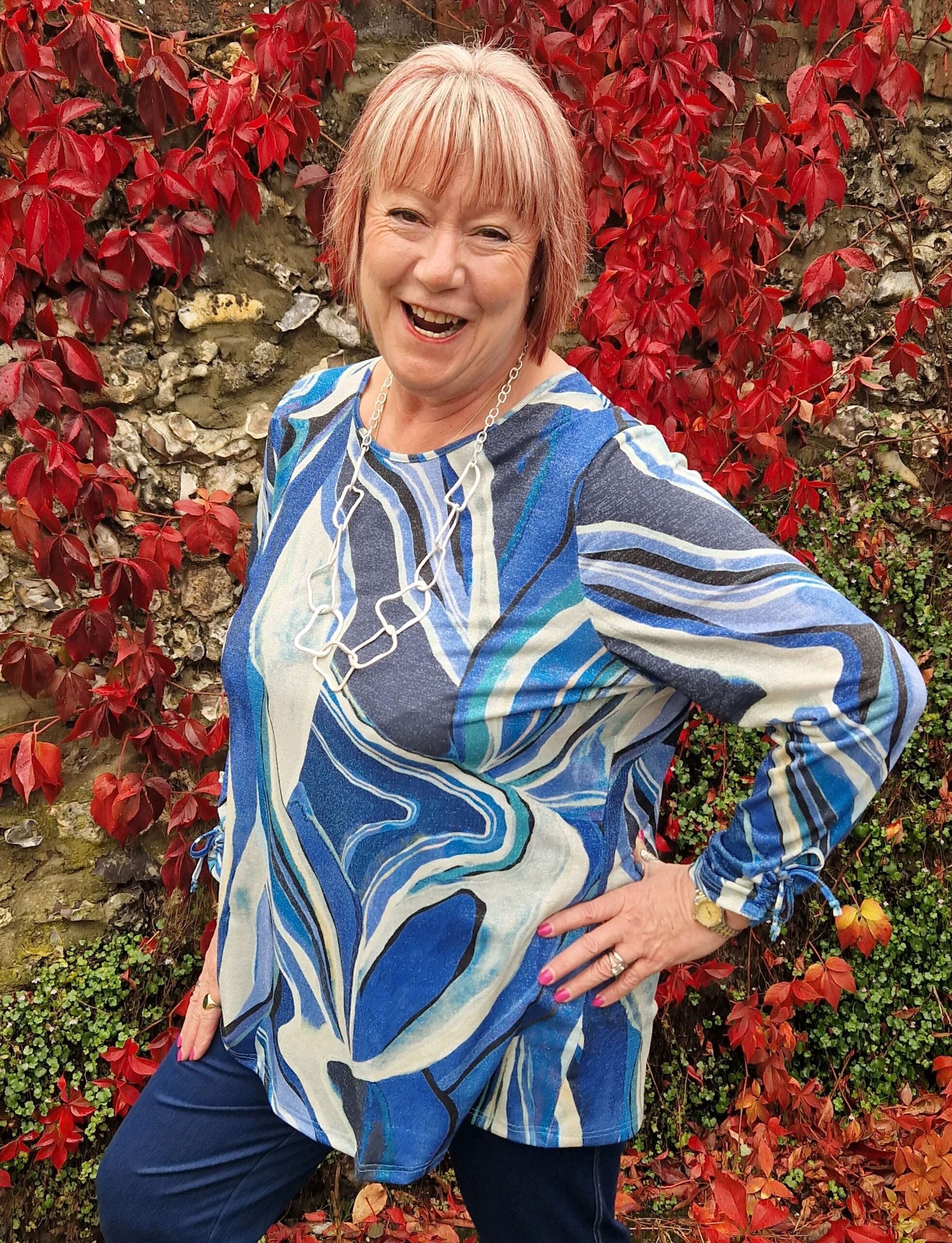 See You lurex top - Blue