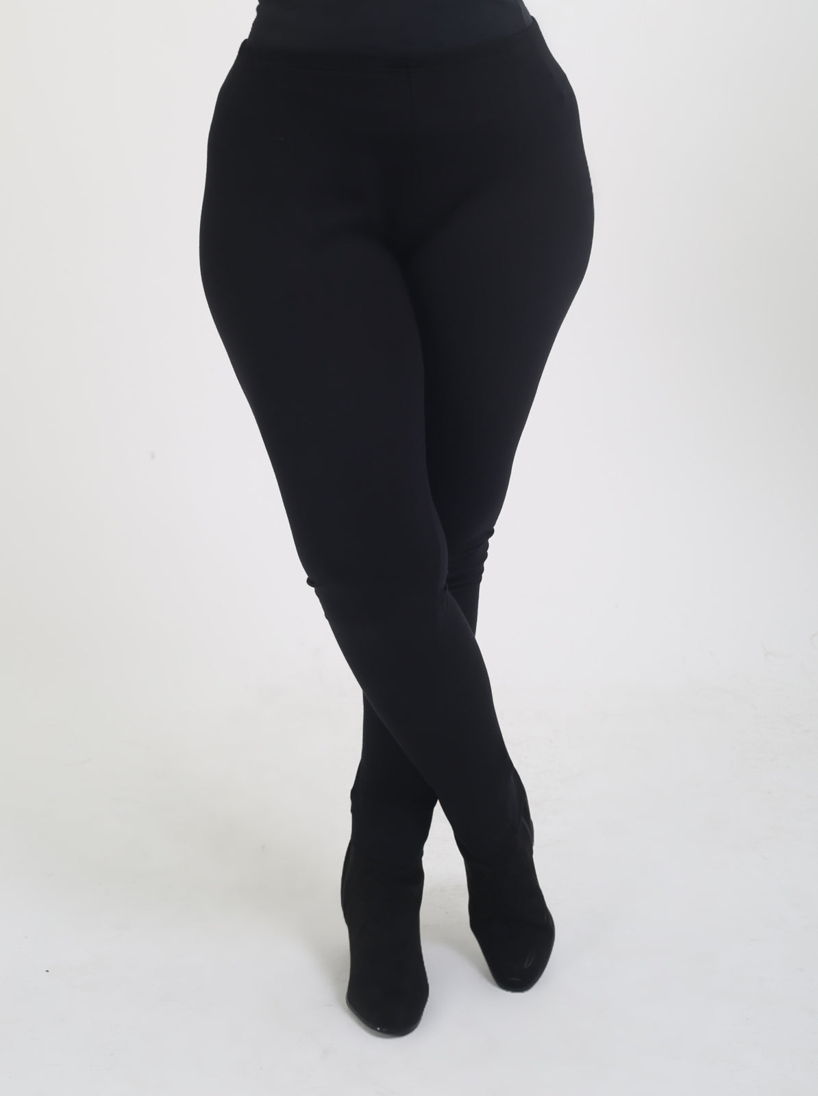 Robell Rose faux suede trouser - Black