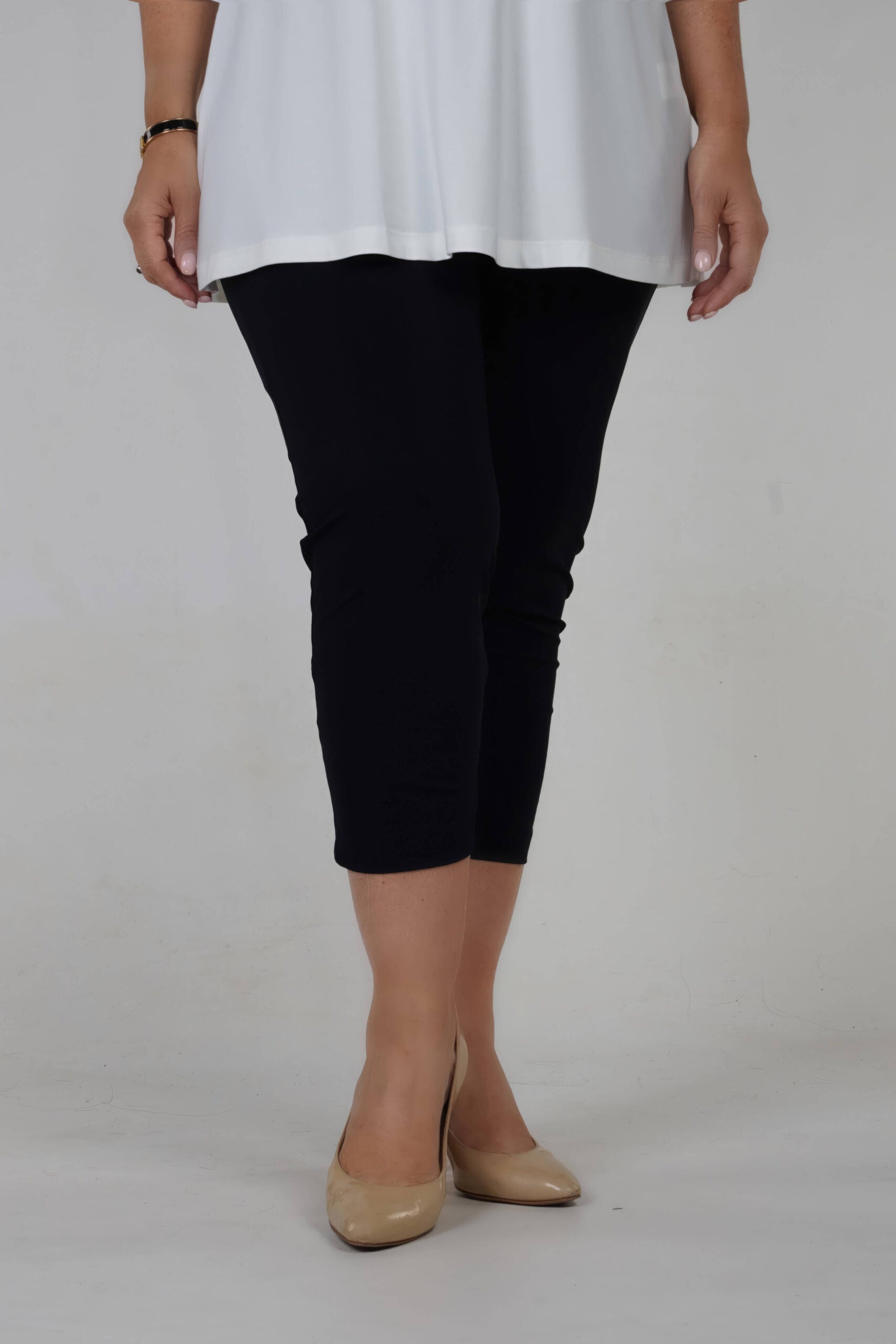 Doris Streich silky jersey crop leggings - Black