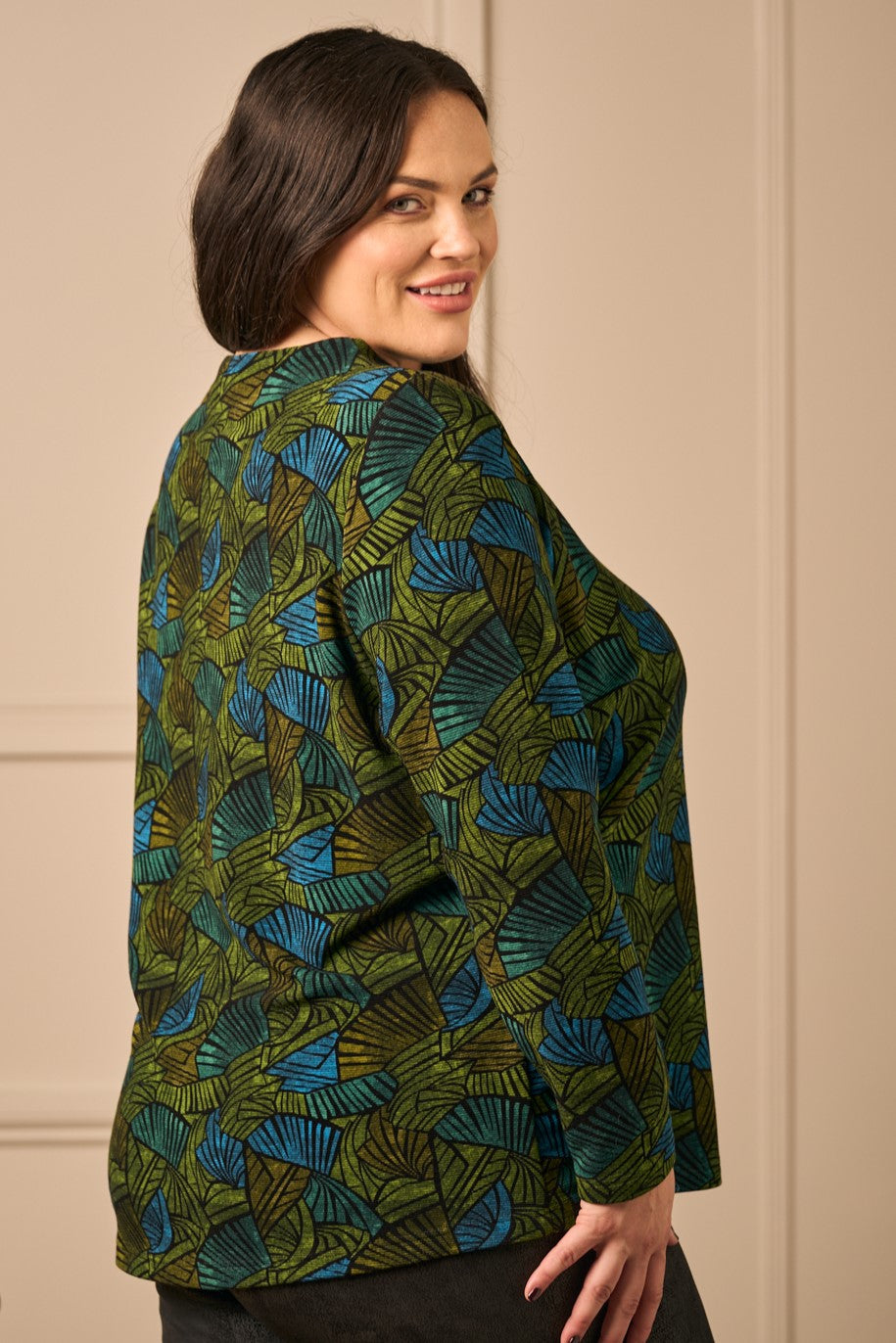 Mona Lisa ribbed jersey top - Green