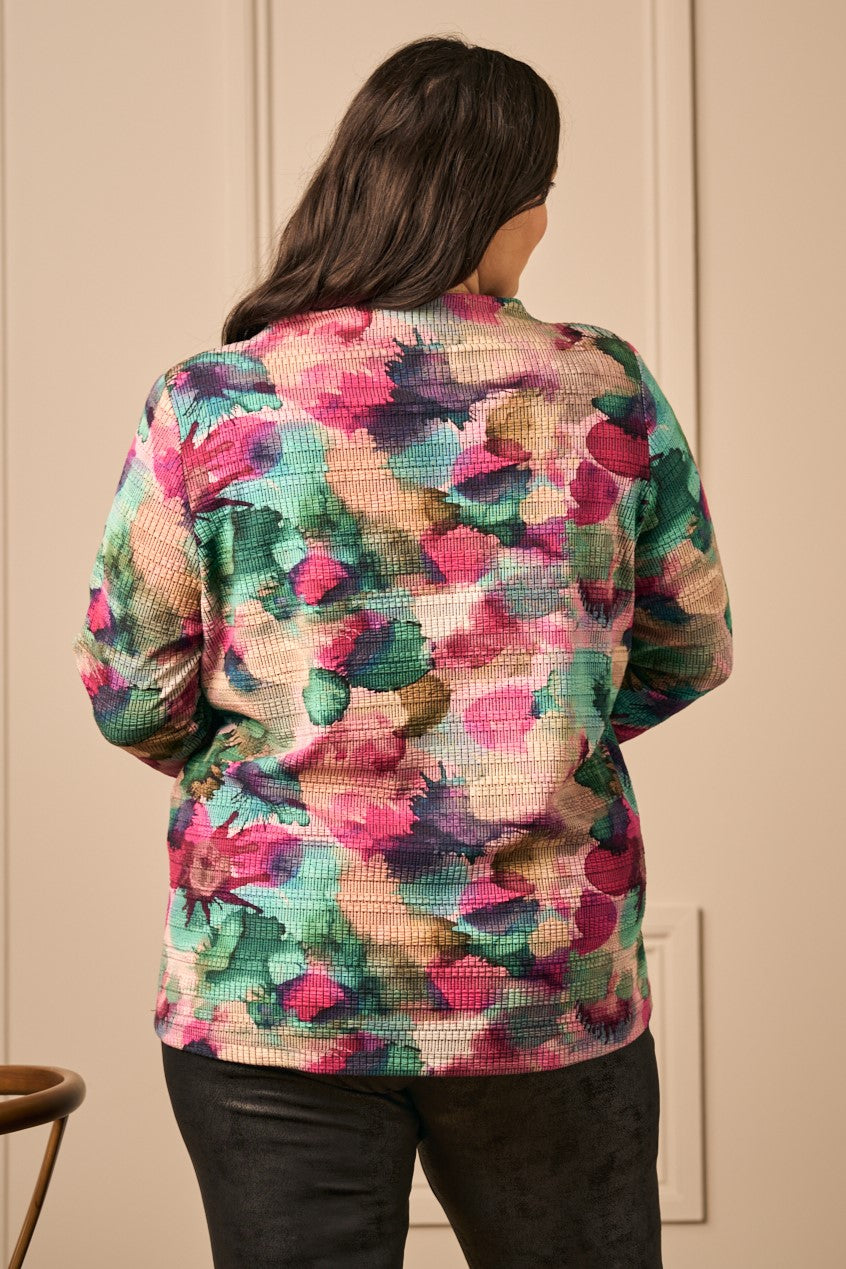 Mona Lisa jacquard jersey top - Multi