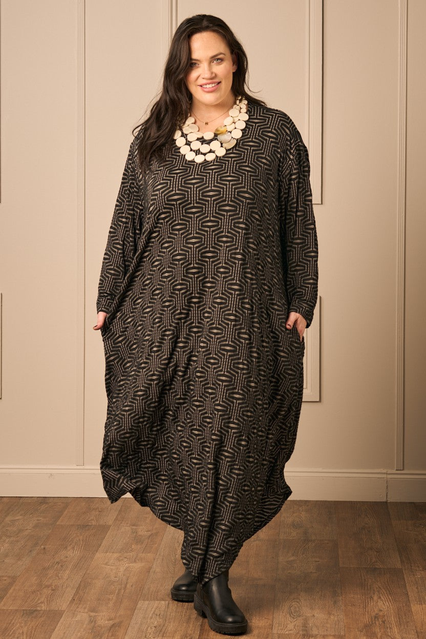 AKH Vanilla jacquard dress - Black