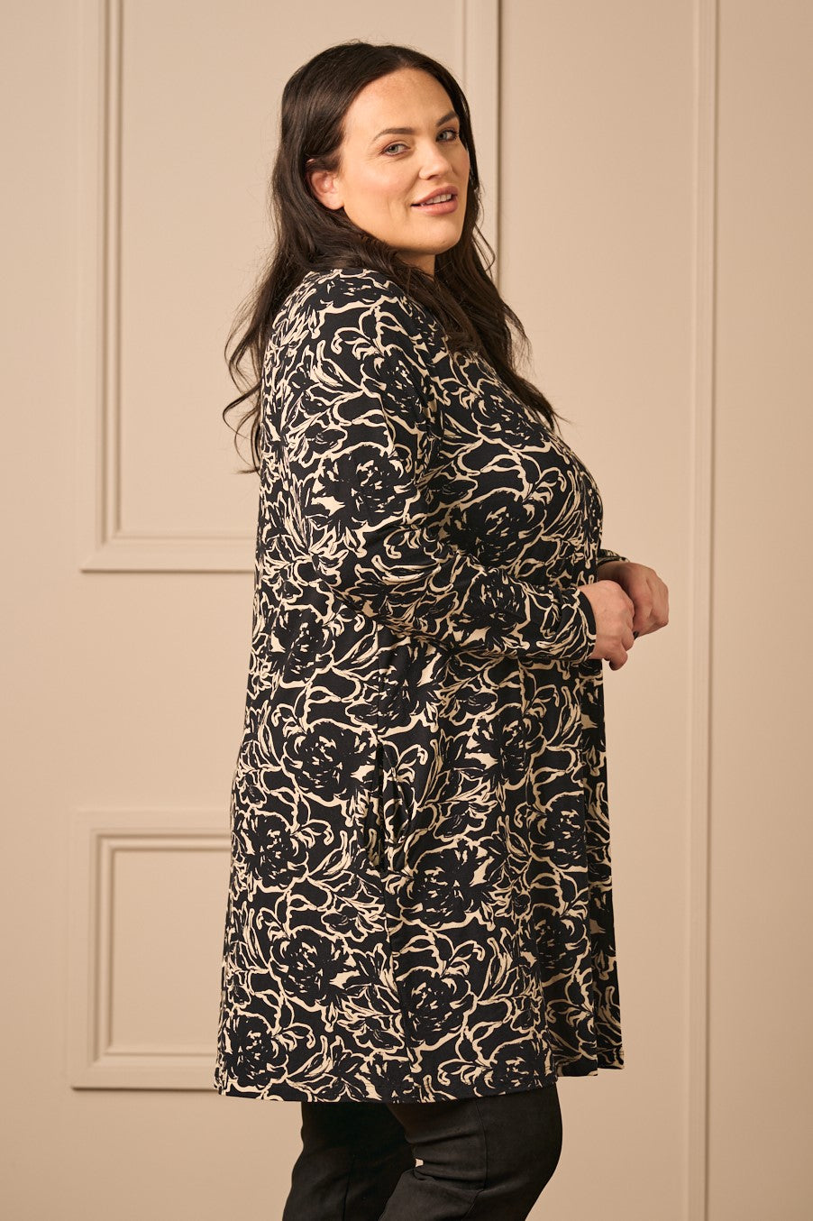 Ciso floral tunic - Black