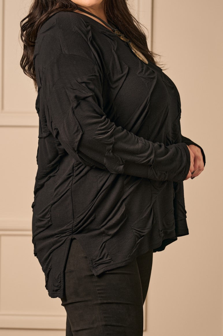 Doris Streich jersey texture tunic - Black