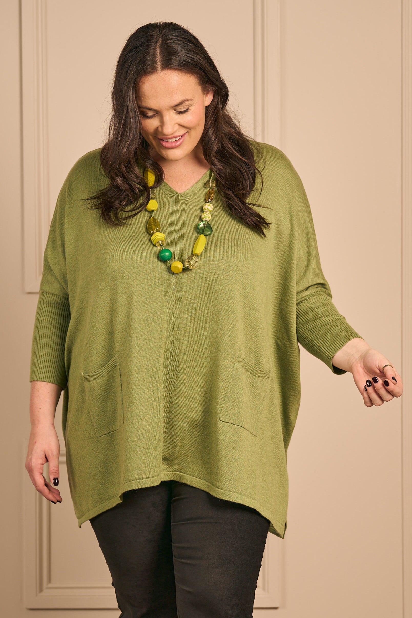 Thanny batwing jumper - Lime