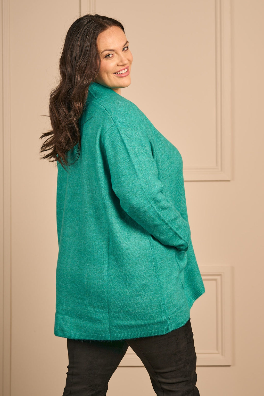 Via Appia edge to edge cardi - Emerald
