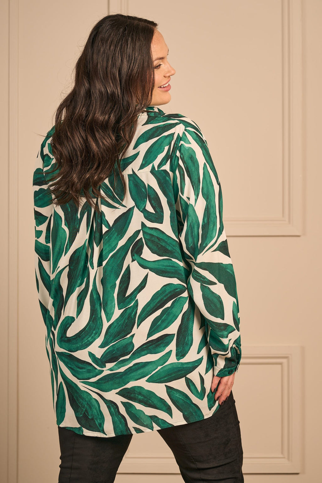 KJ Brand leaf print shirt - Jade