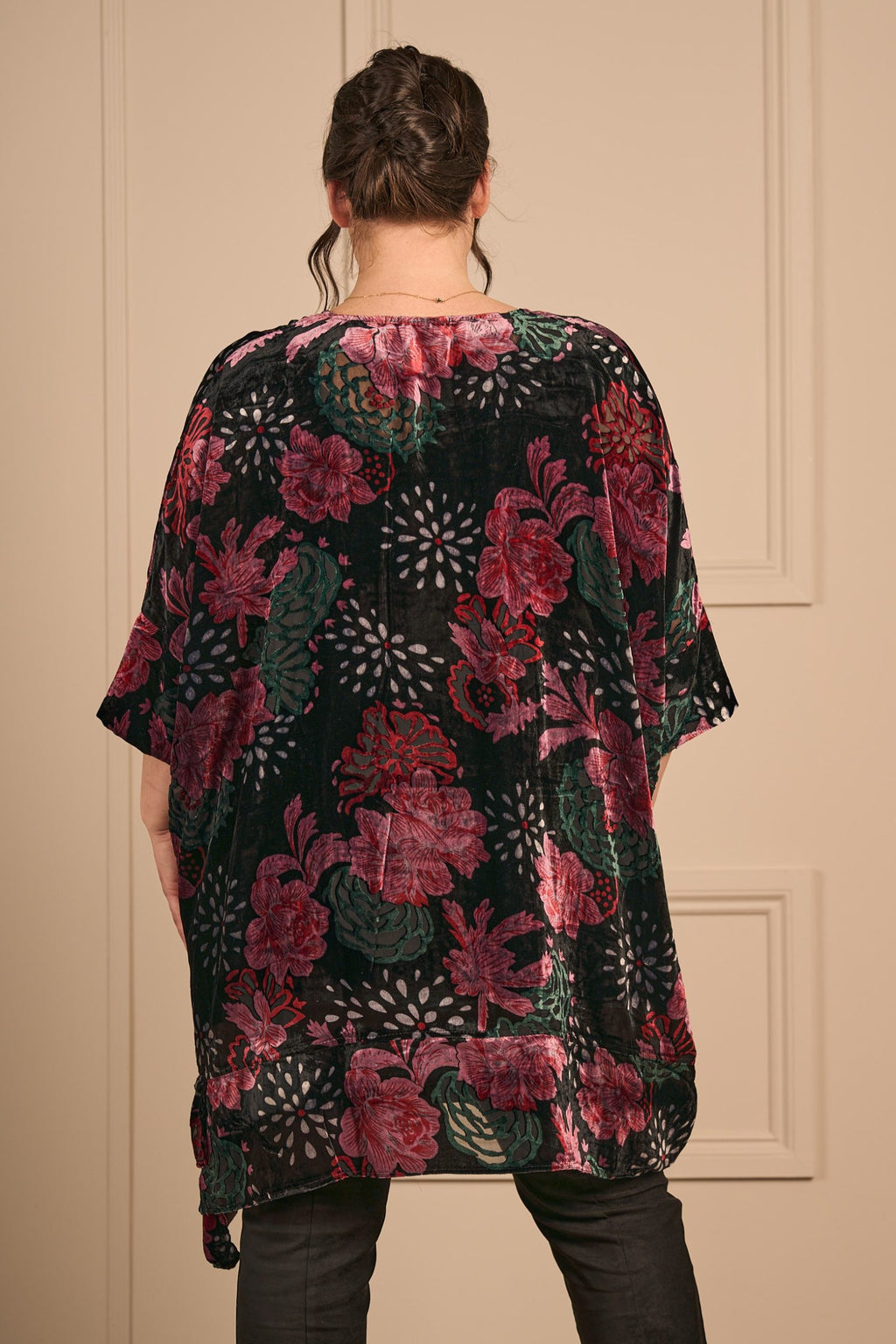 Thanny devore tunic - Roses