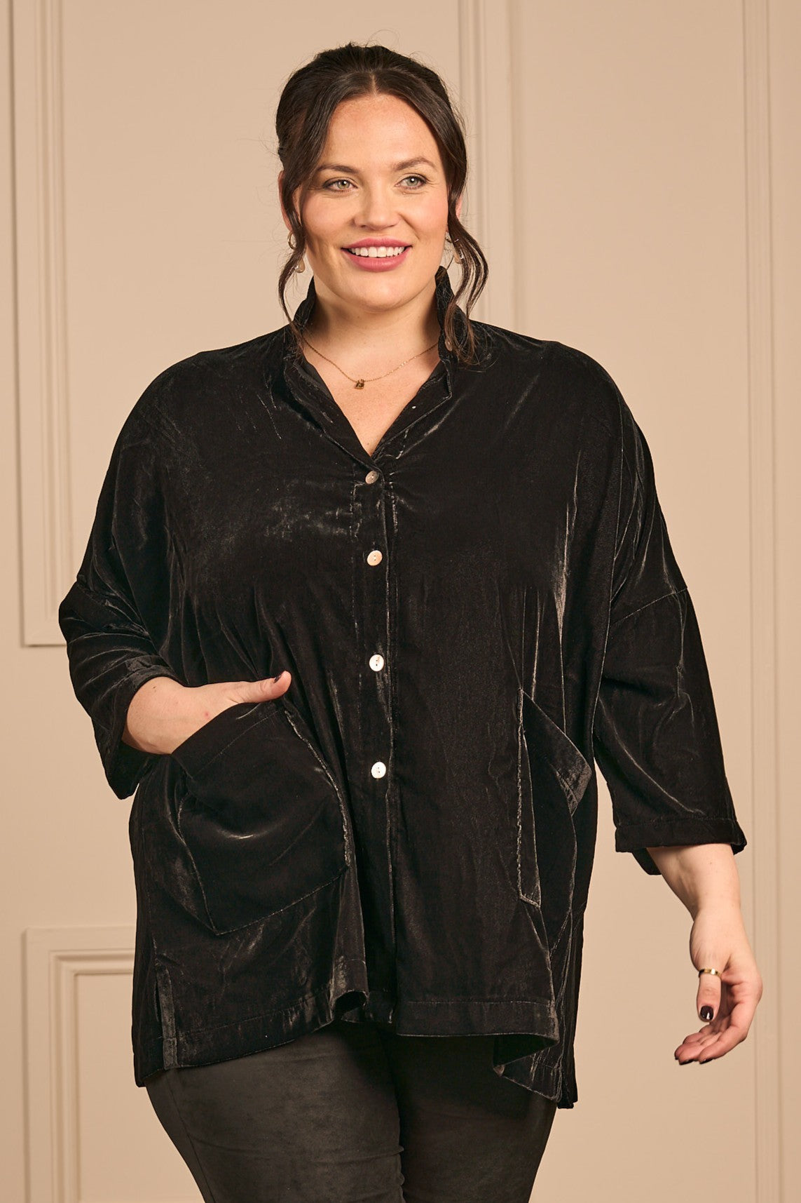 Thanny velvet jacket - Black