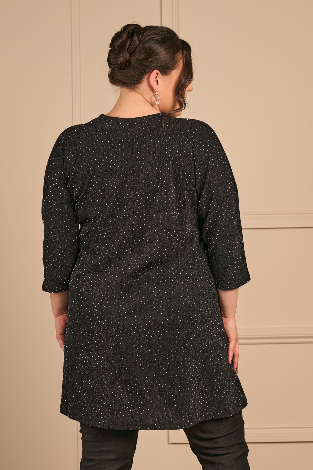 Ciso sparkly tunic dress - Black