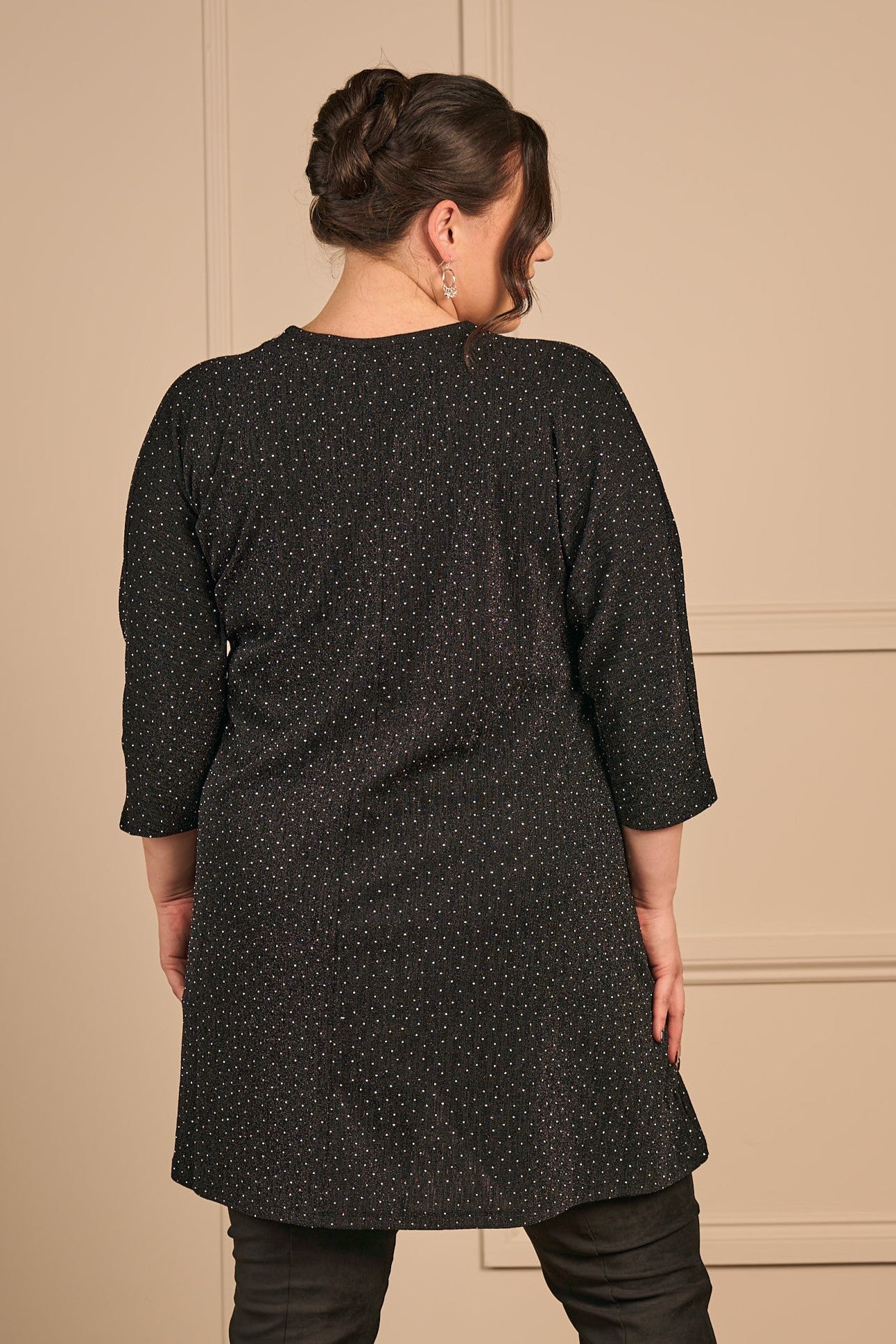 Ciso sparkly tunic dress - Black