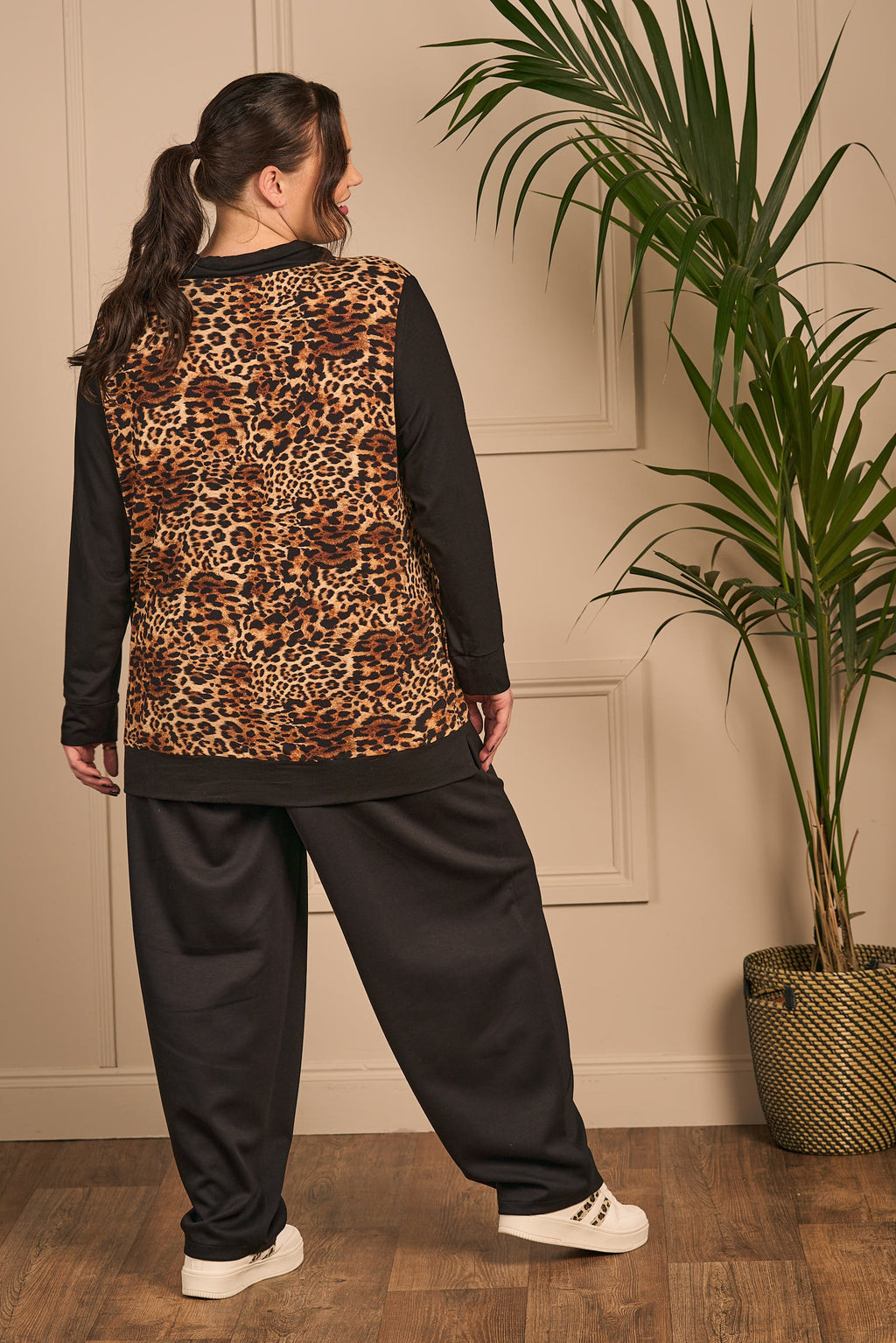 KJ Brand jersey harems - Black