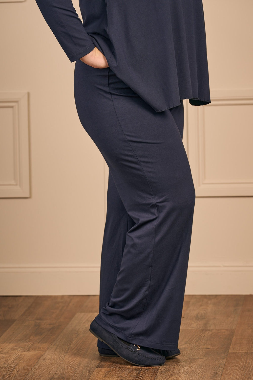 Exelle Balo jersey palazzos - Navy