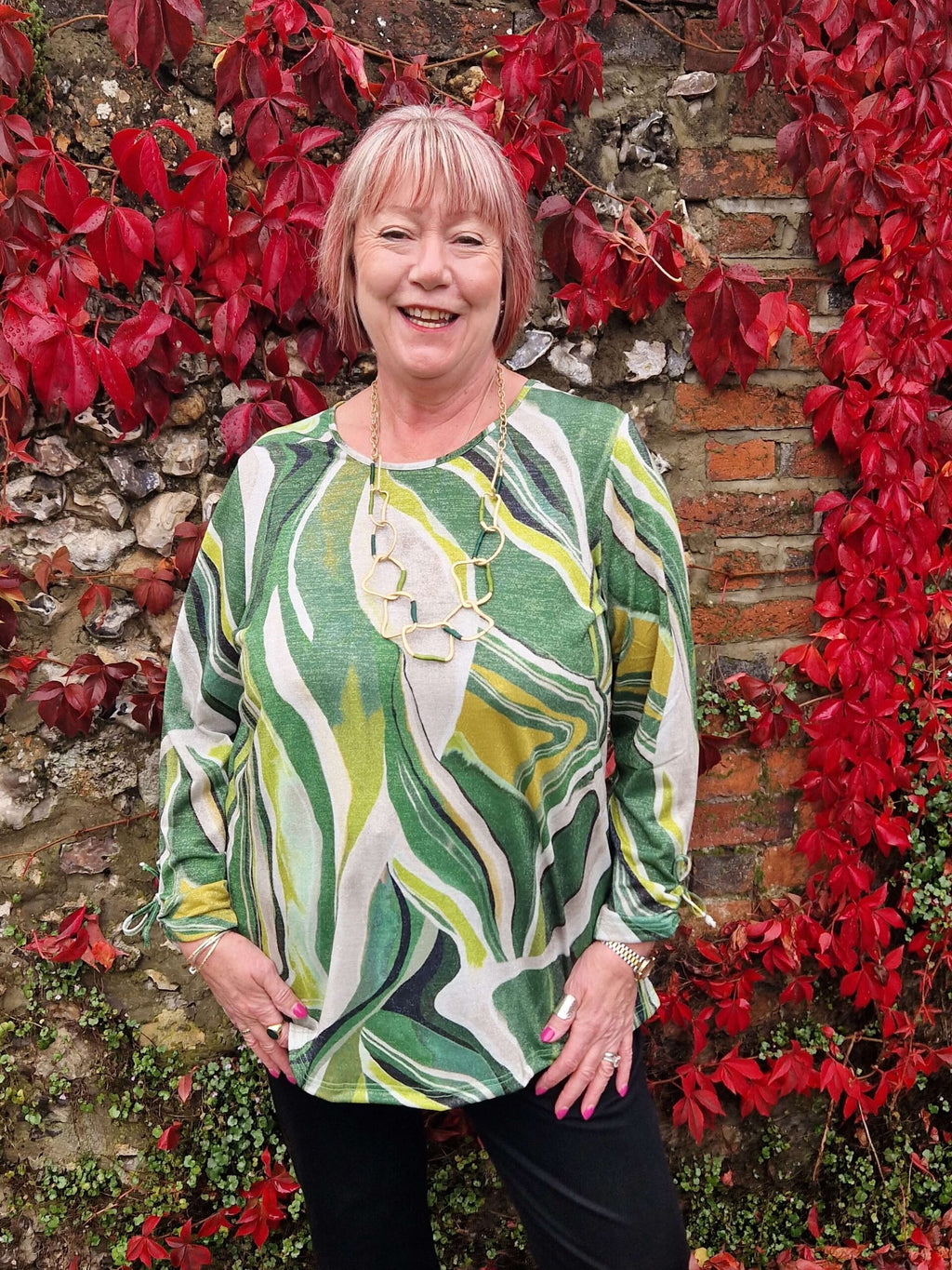 See You lurex top - Green