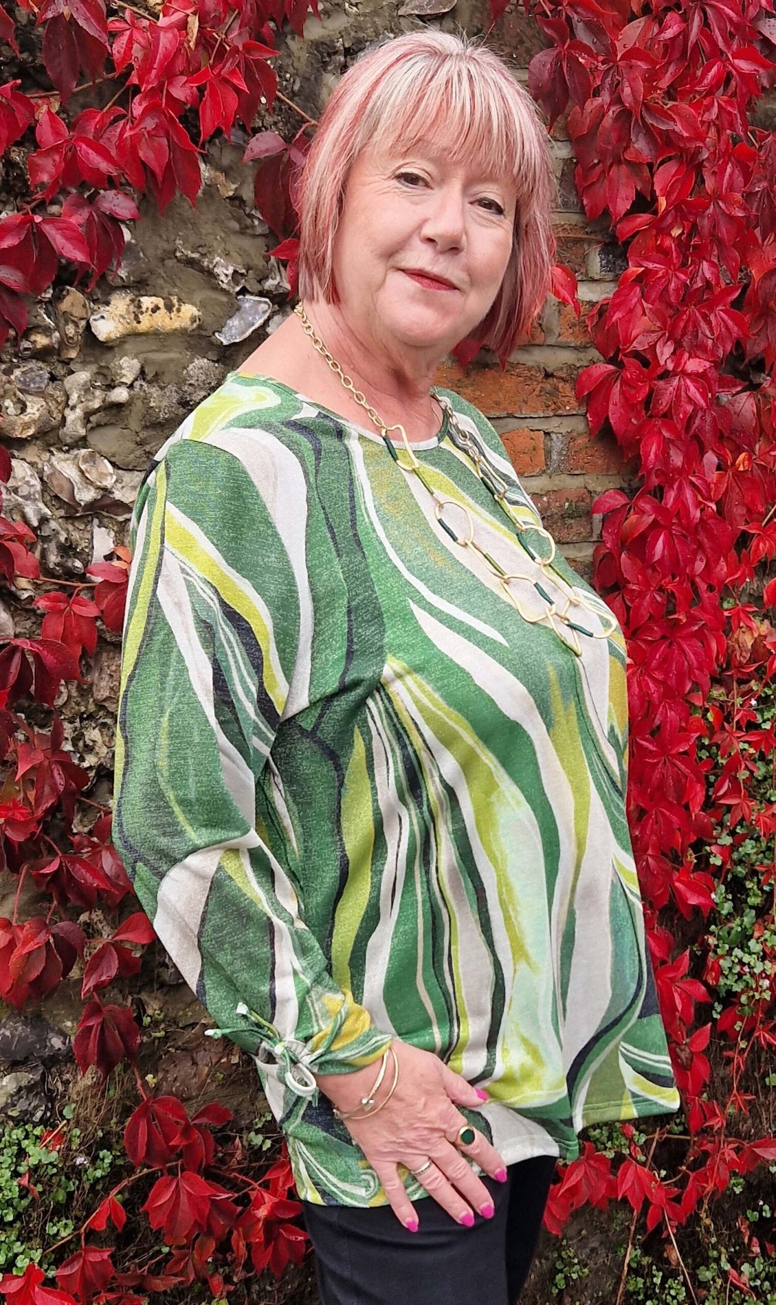 See You lurex top - Green