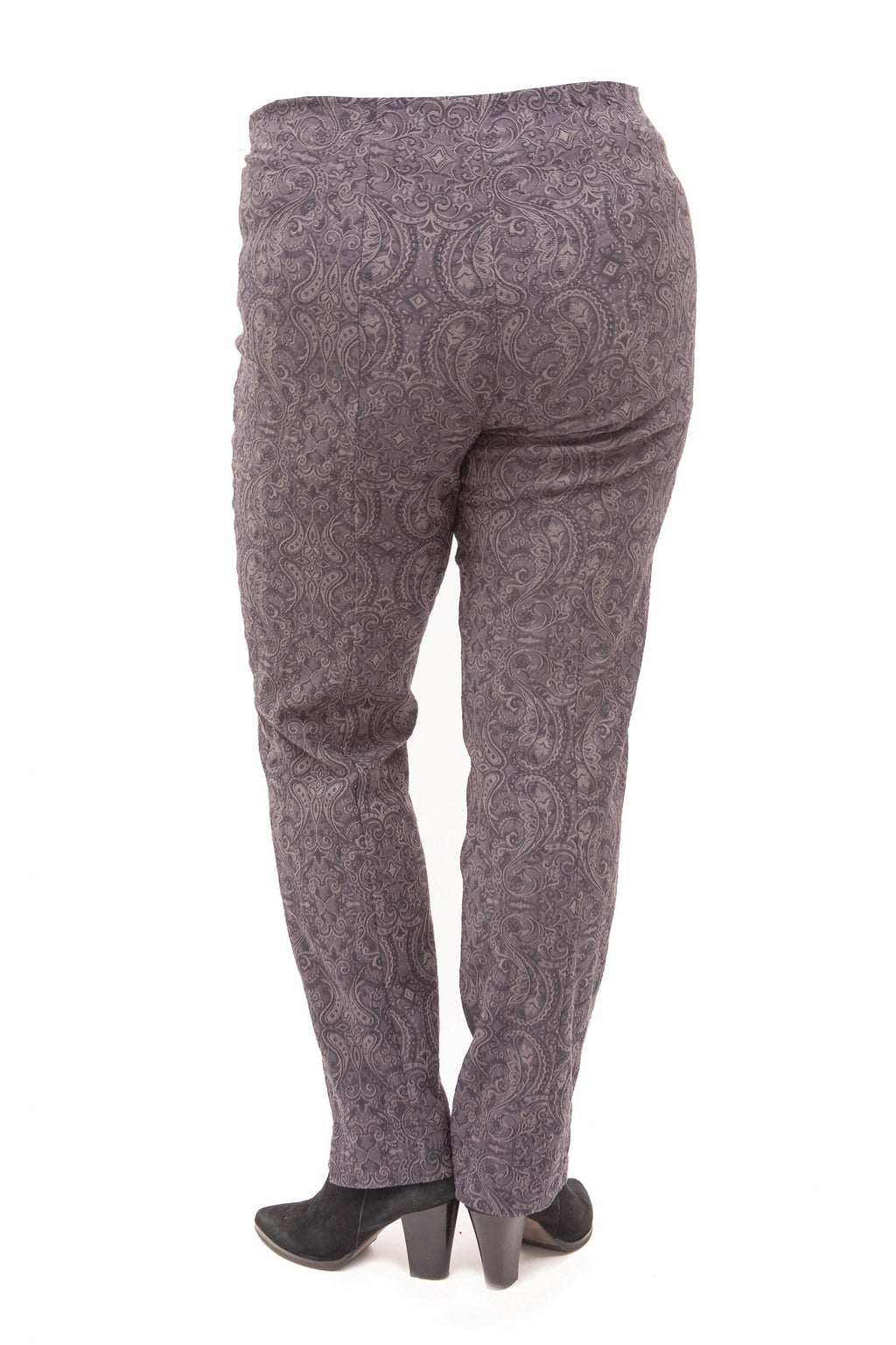 Robell Marie Jacquard trousers - Grey