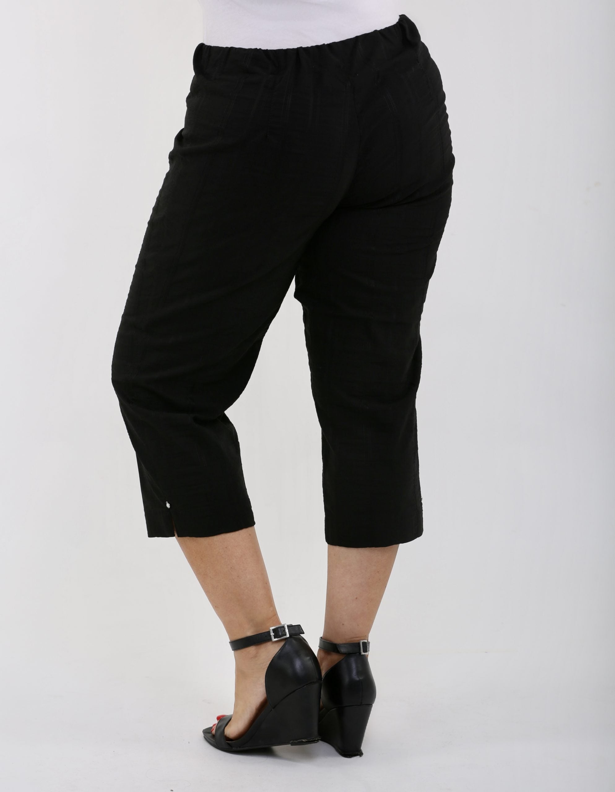 KJ Brand Wash & Go pedal pushers - Black