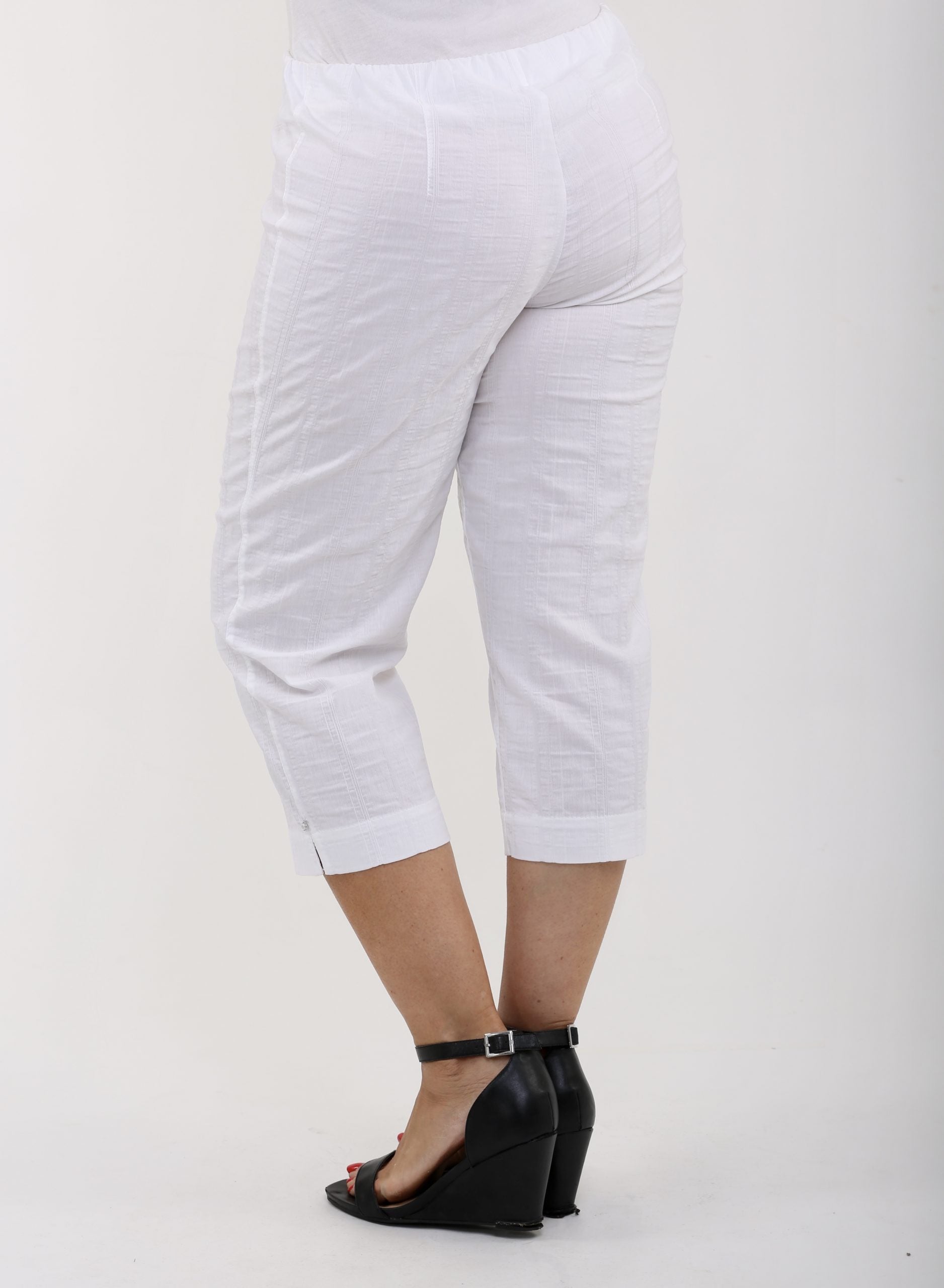 KJ Brand Wash & Go pedal pushers - White