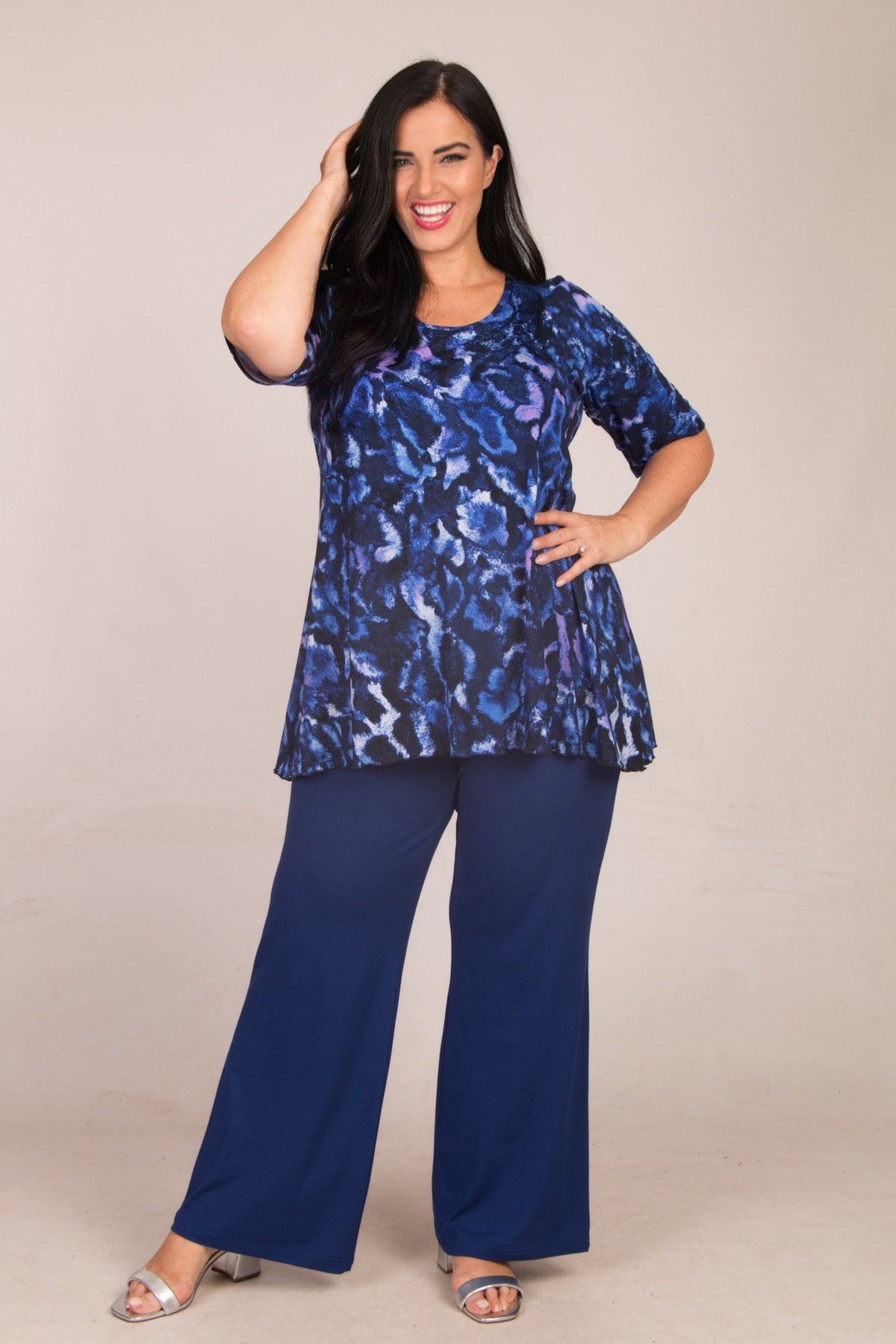 Exelle Balo jersey palazzos - True Blue