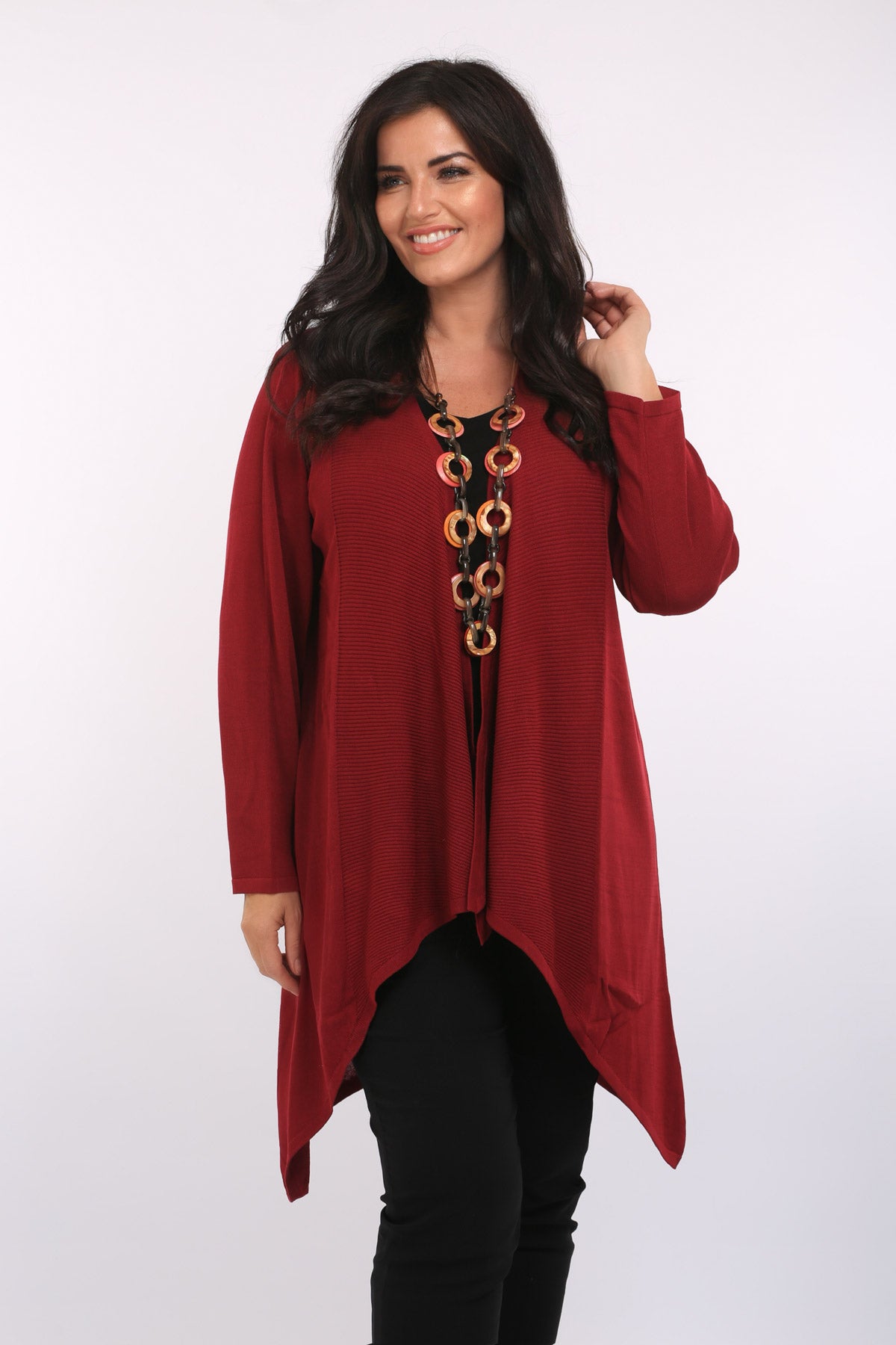 Pont Neuf Amicia waterfall cardi - Burgundy