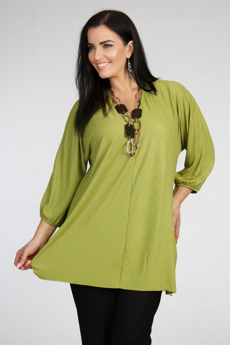See You plissee V neck top - Peppermint