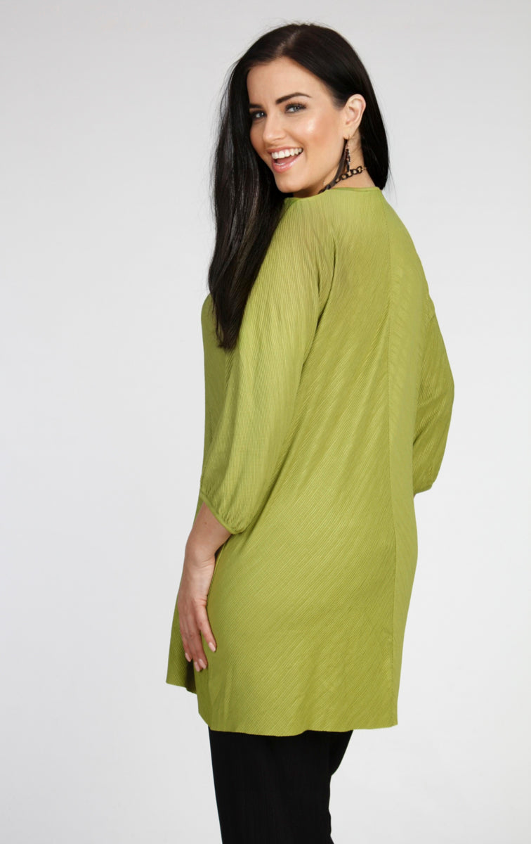 See You plissee V neck top - Peppermint