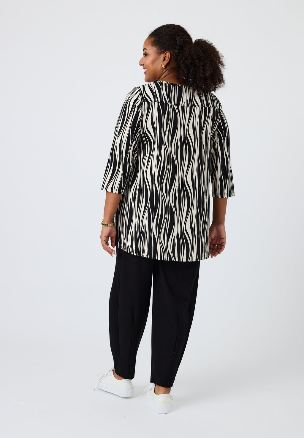 Pont Neuf Emine jersey tunic - Black/White