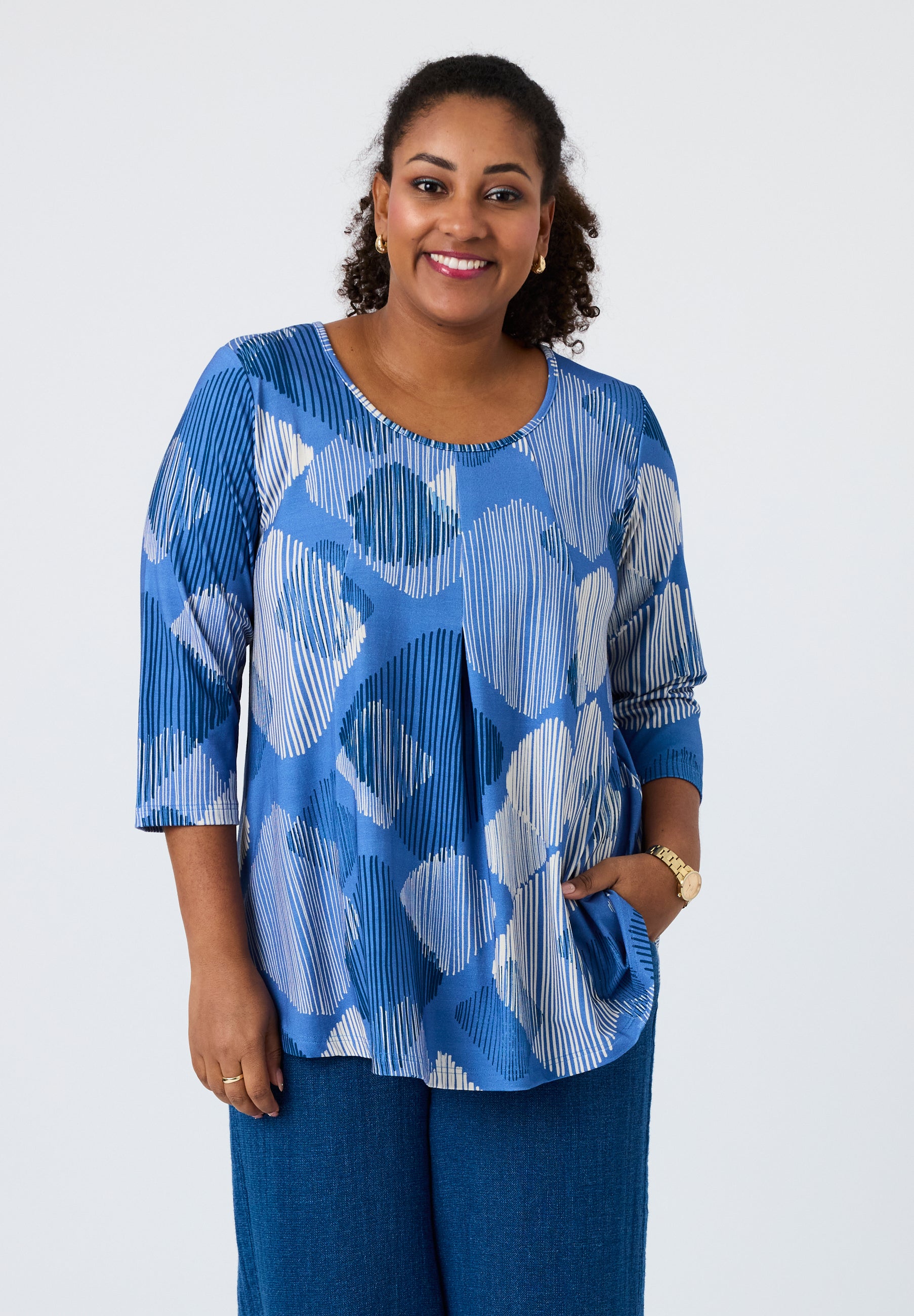 Pont Neuf Erica jersey tunic - Denim