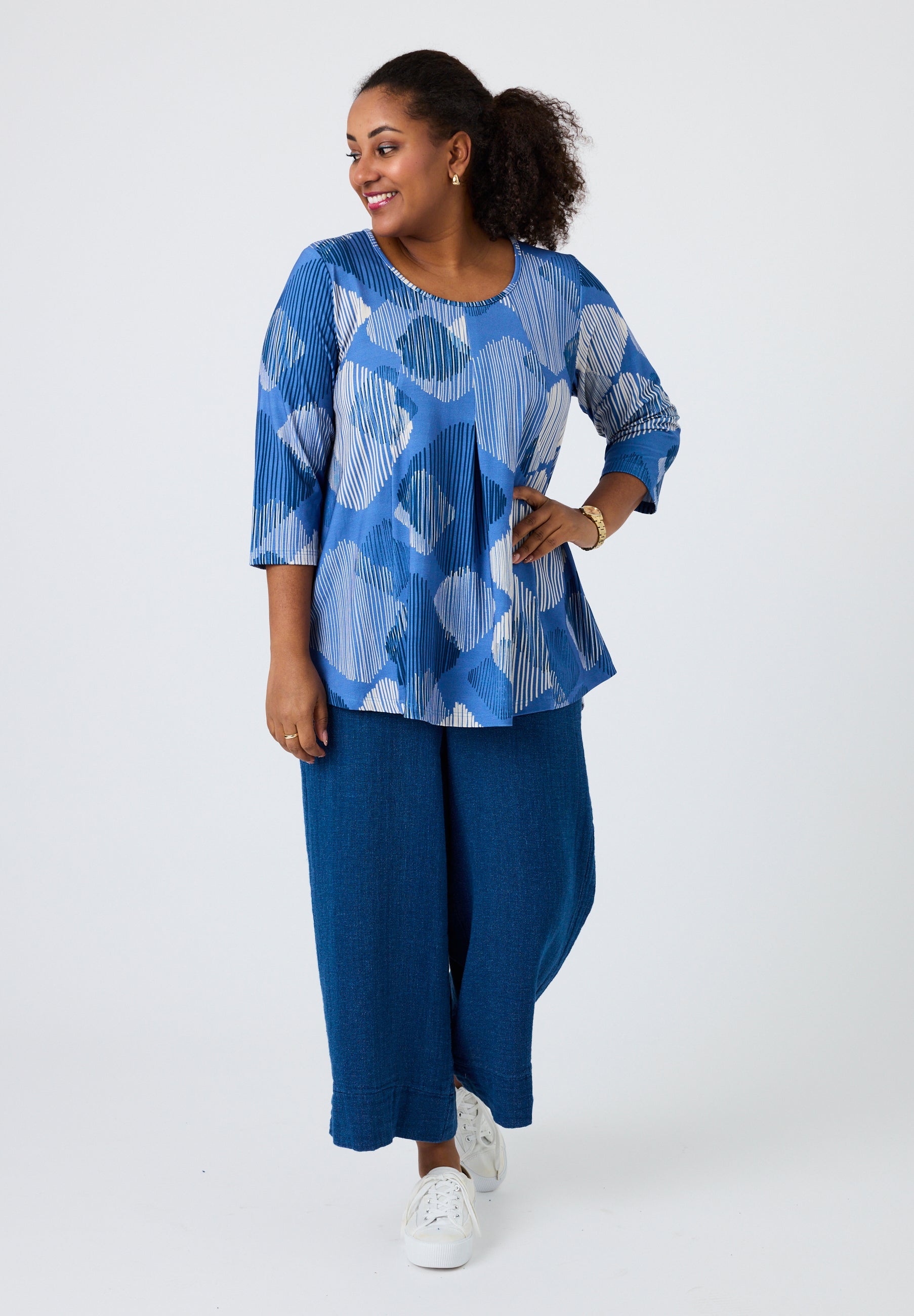 Pont Neuf Erica jersey tunic - Denim