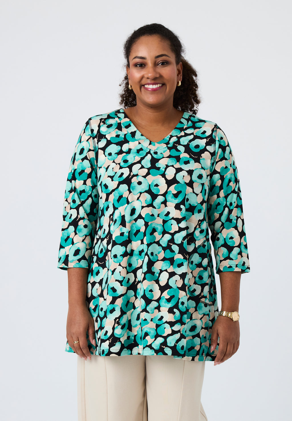 Pont Neuf Melina jersey tunic - Aqua