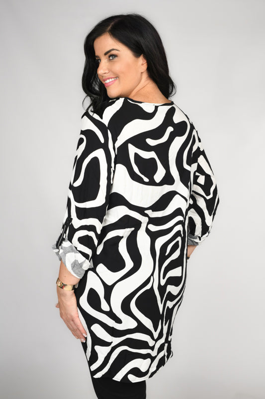 Doris Streich swirl shirt - Black/White