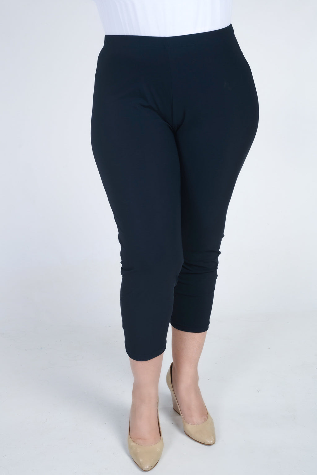 Doris Streich silky jersey crop leggings - Navy