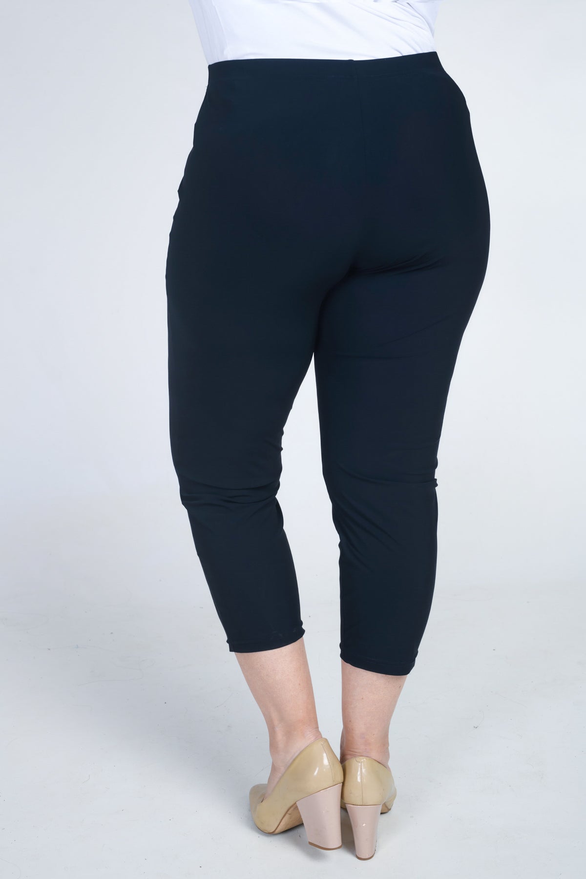 Doris Streich silky jersey crop leggings - Navy