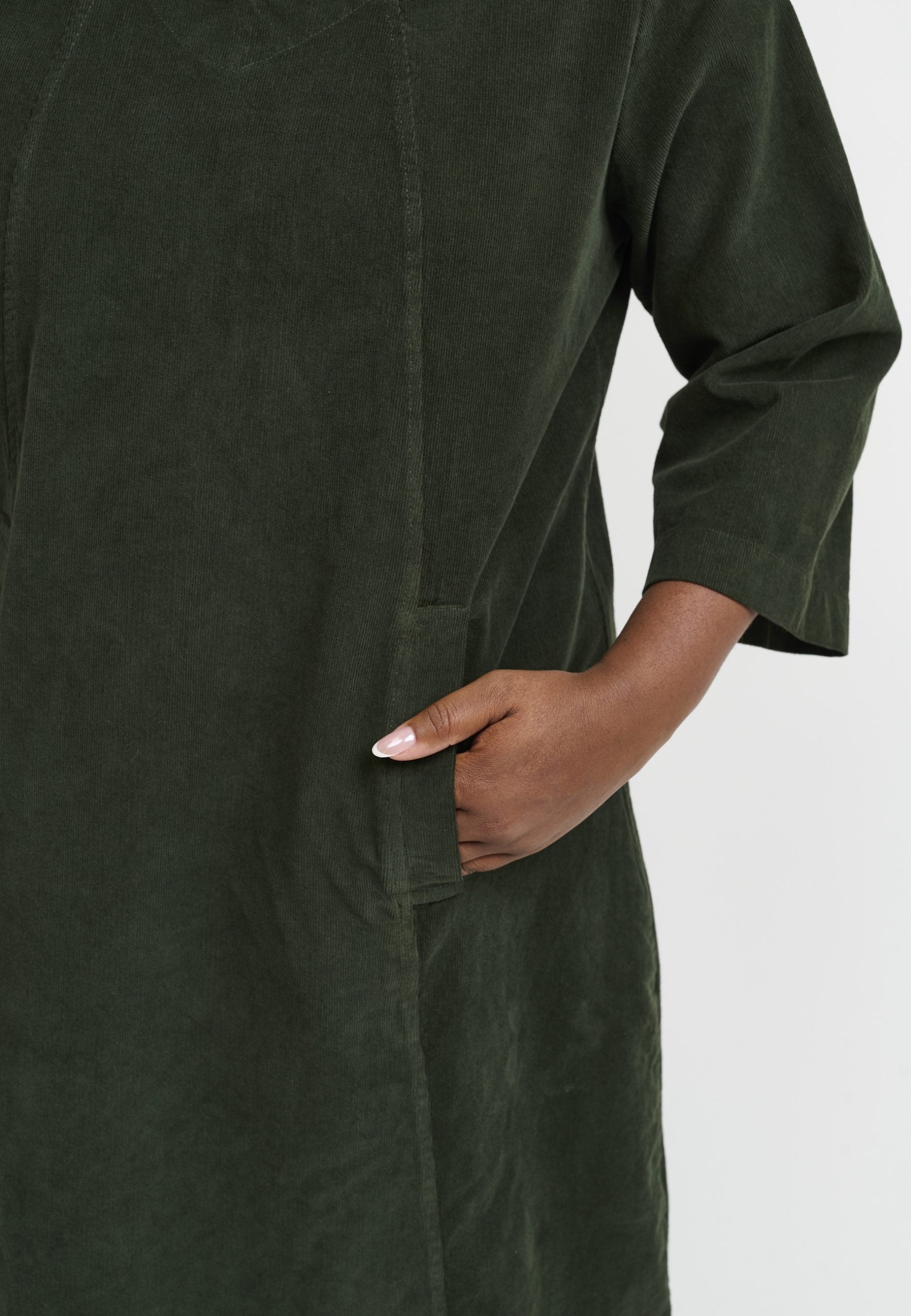 Pont Neuf Ulrica cord dress - Forest