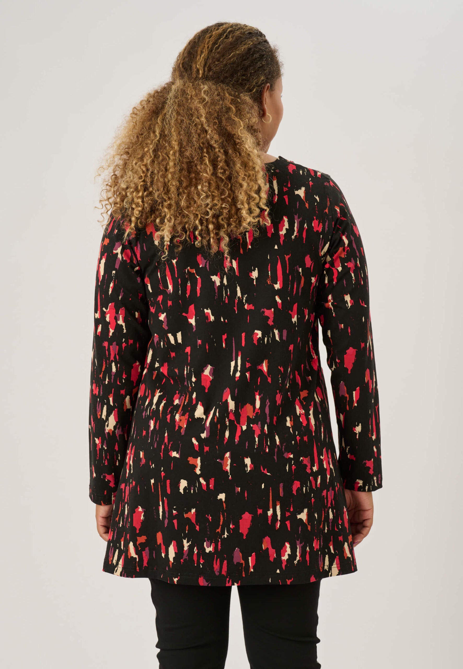 Pont Neuf Melina jersey tunic - Red/Black