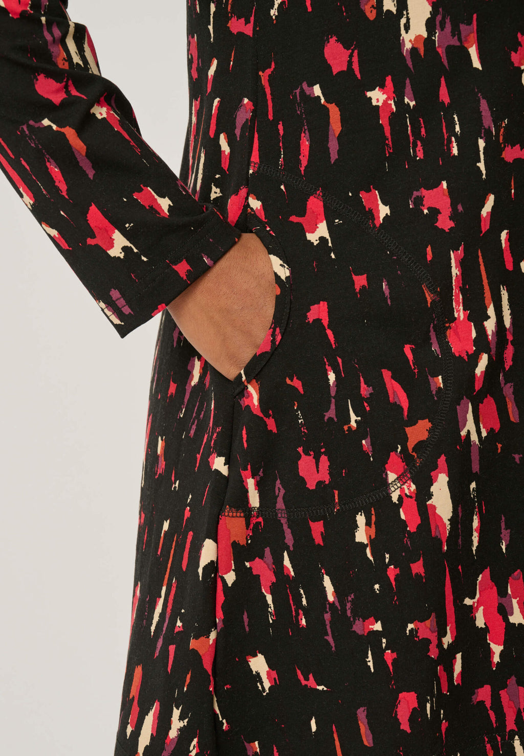 Pont Neuf Melina jersey tunic - Red/Black