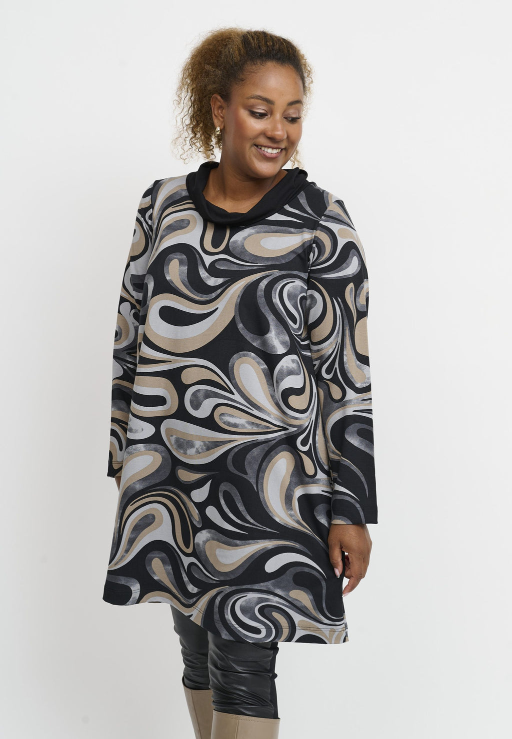 Pont Neuf Uma jersey print tunic/dress - Grey