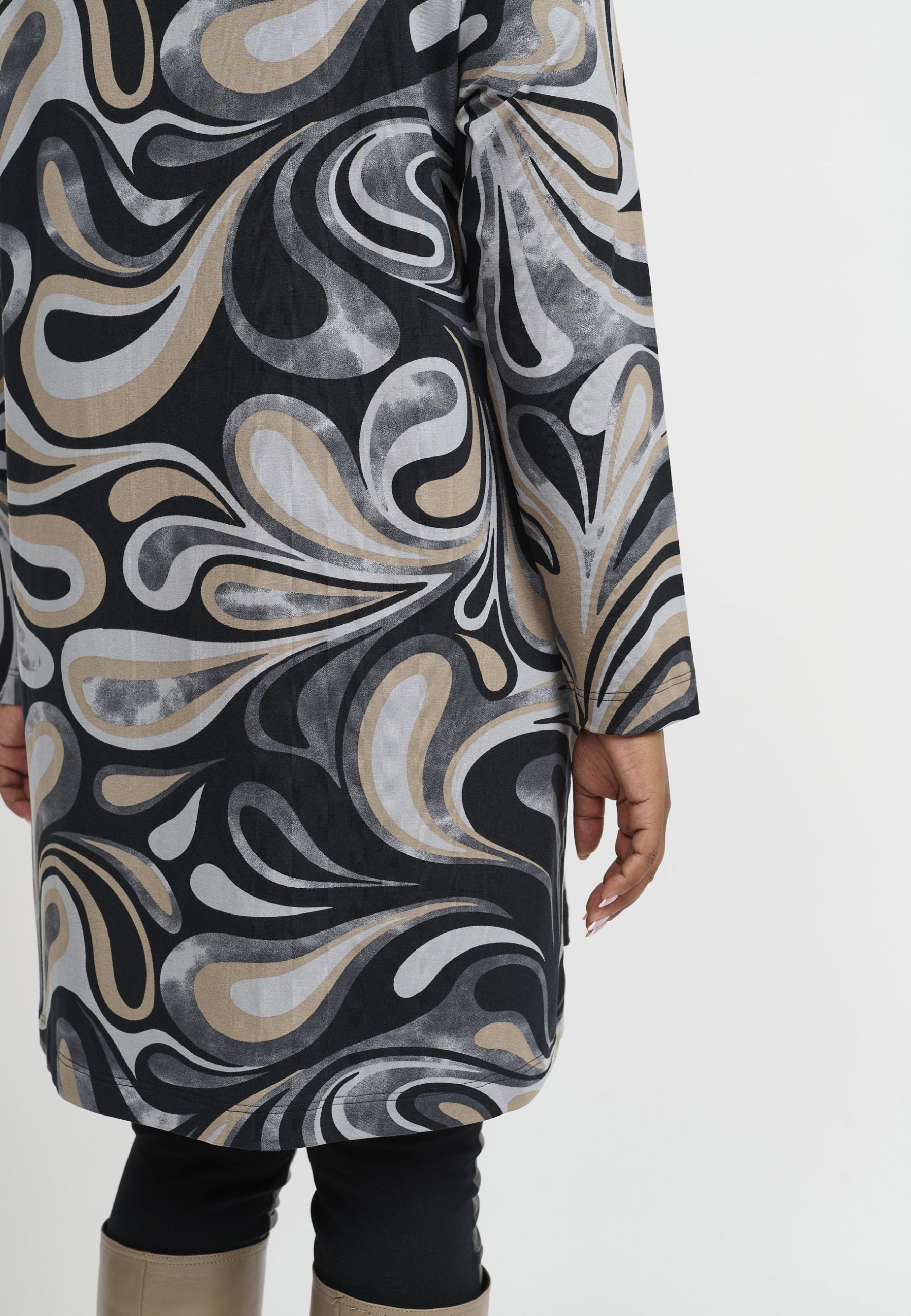 Pont Neuf Uma jersey print tunic/dress - Grey