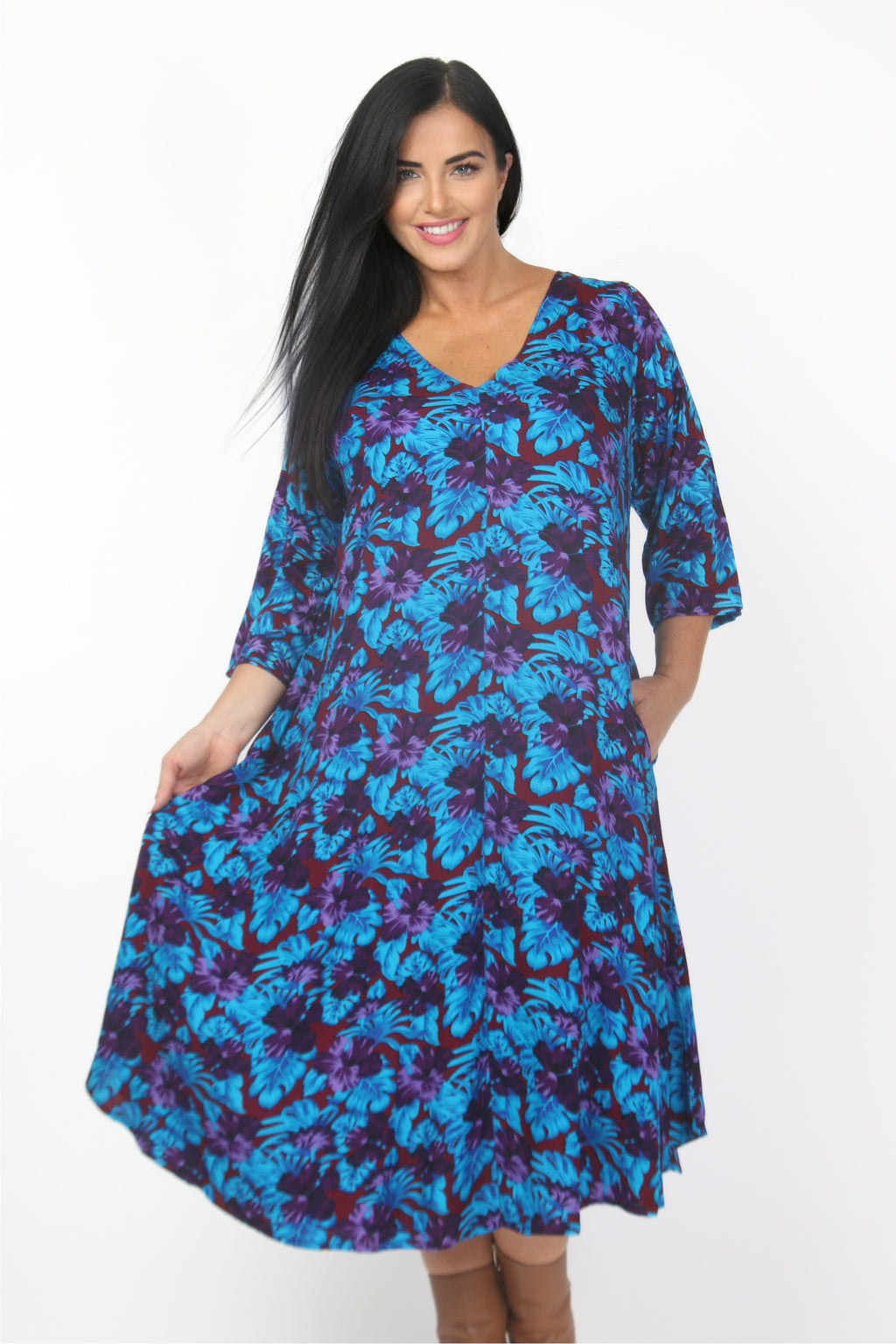 Angel Circle A line dress - Purple