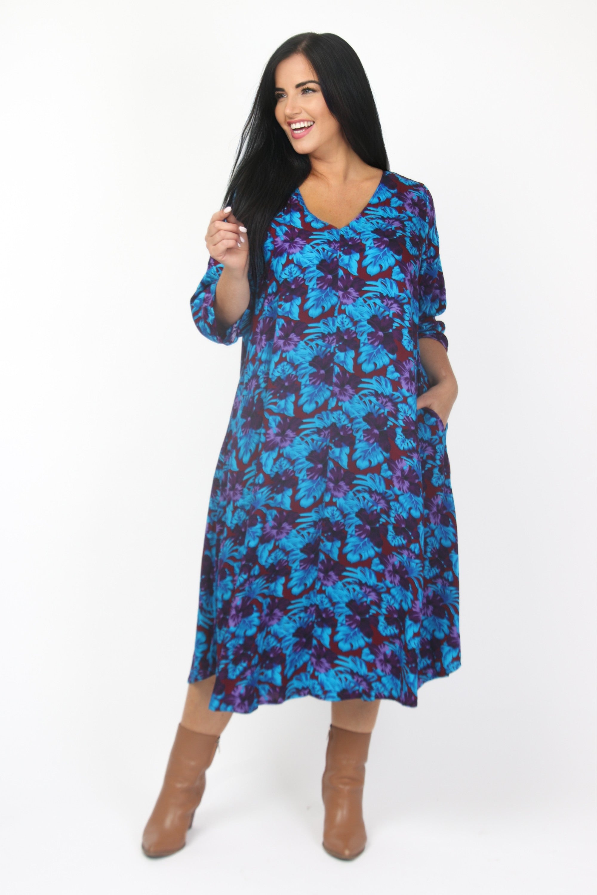 Angel Circle A line dress - Purple