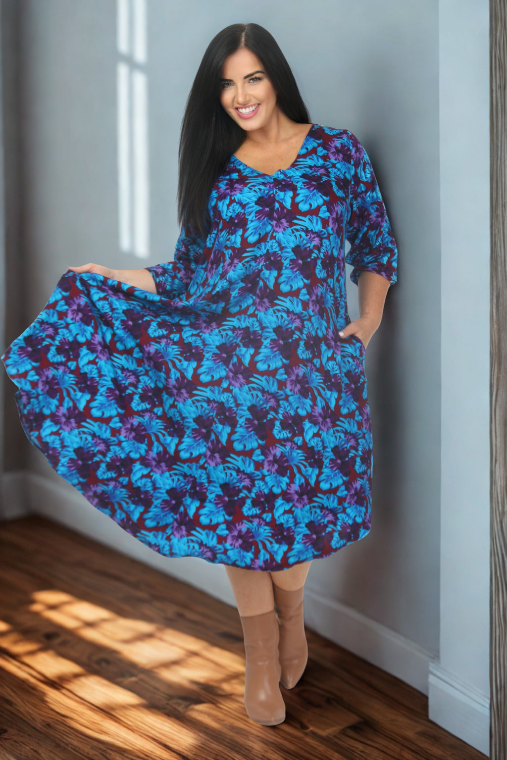 Angel Circle A line dress - Purple