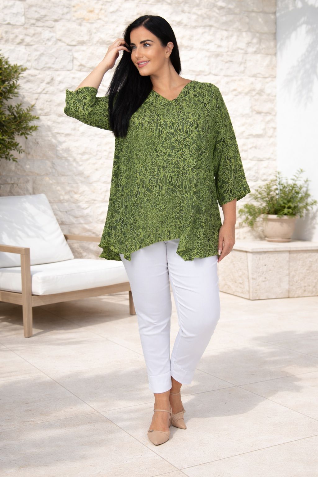 Angel Circle pocket top - Lime