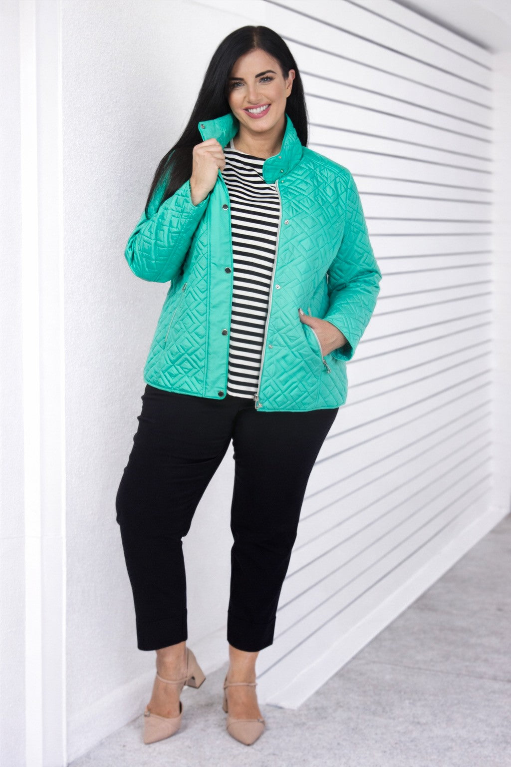 Frandsen quilt jacket - Aqua