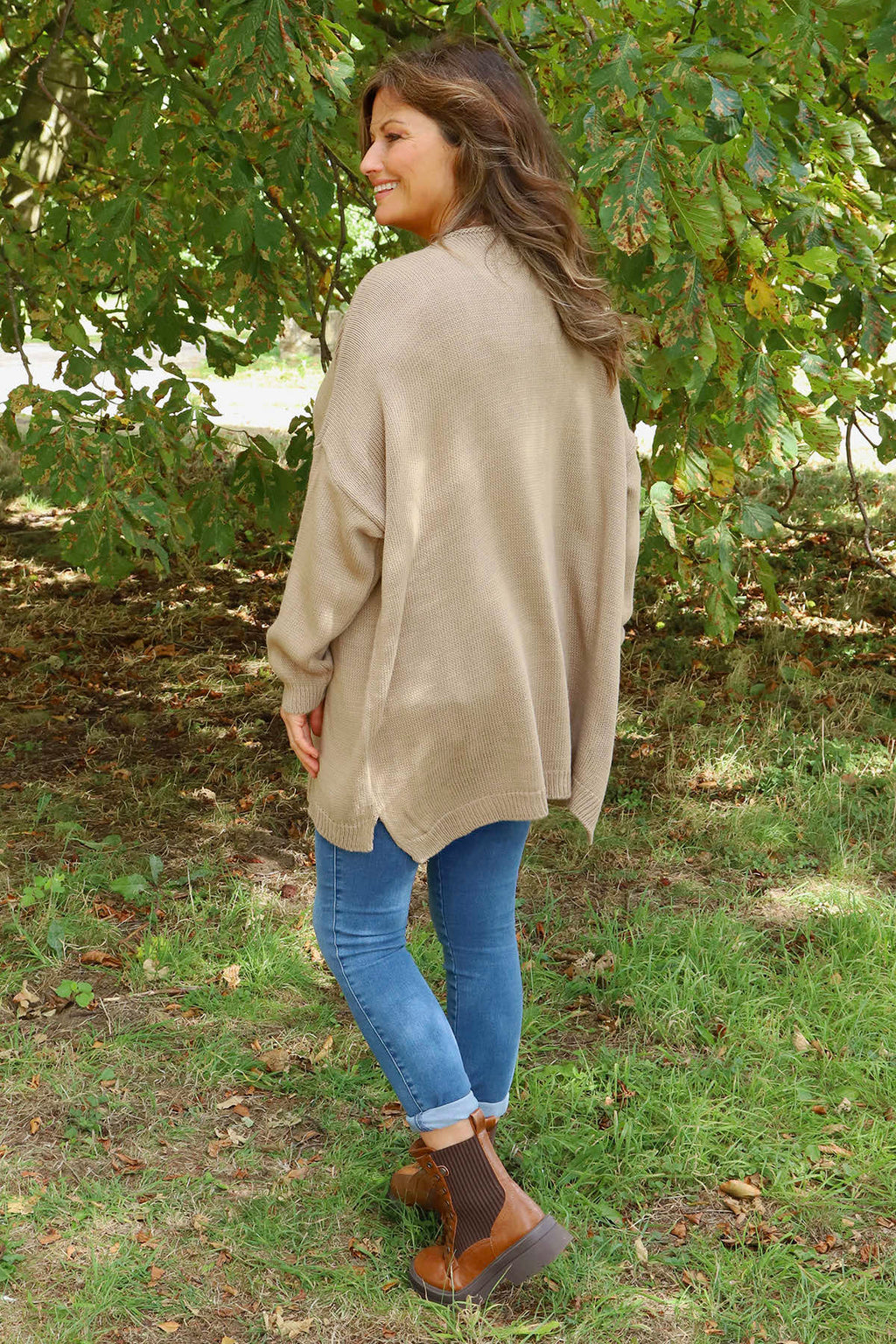 Made In Italy V neck jumper - Latte