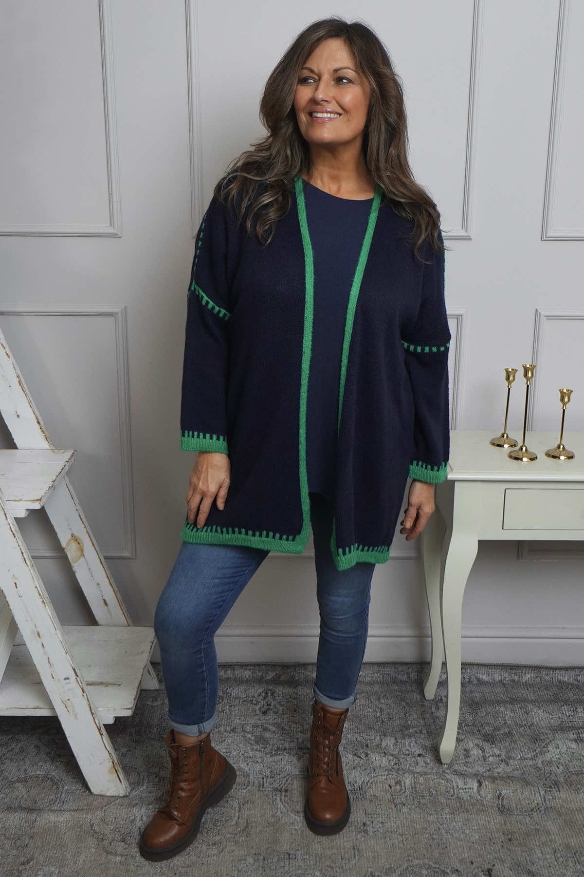 Made In Italy knit cardigan - Navy