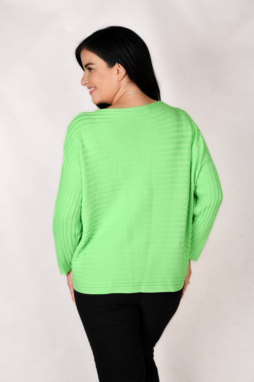 Doris Streich rib detail jumper - Acid Green