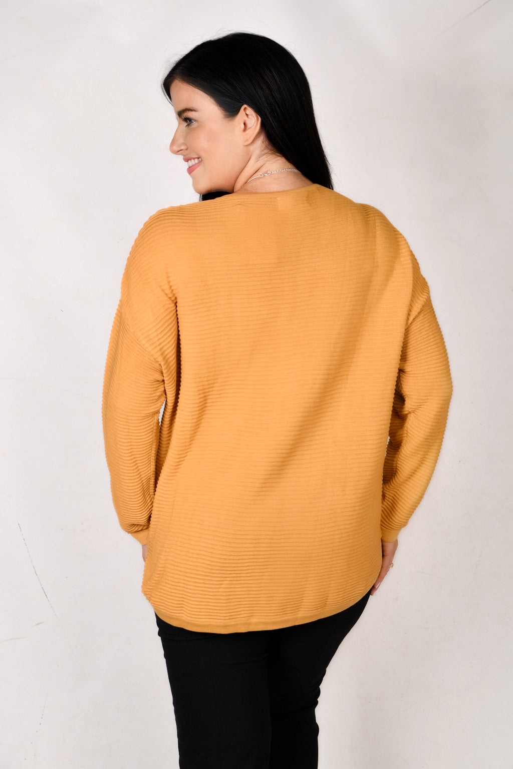Orientique rib jumper - Lemonite