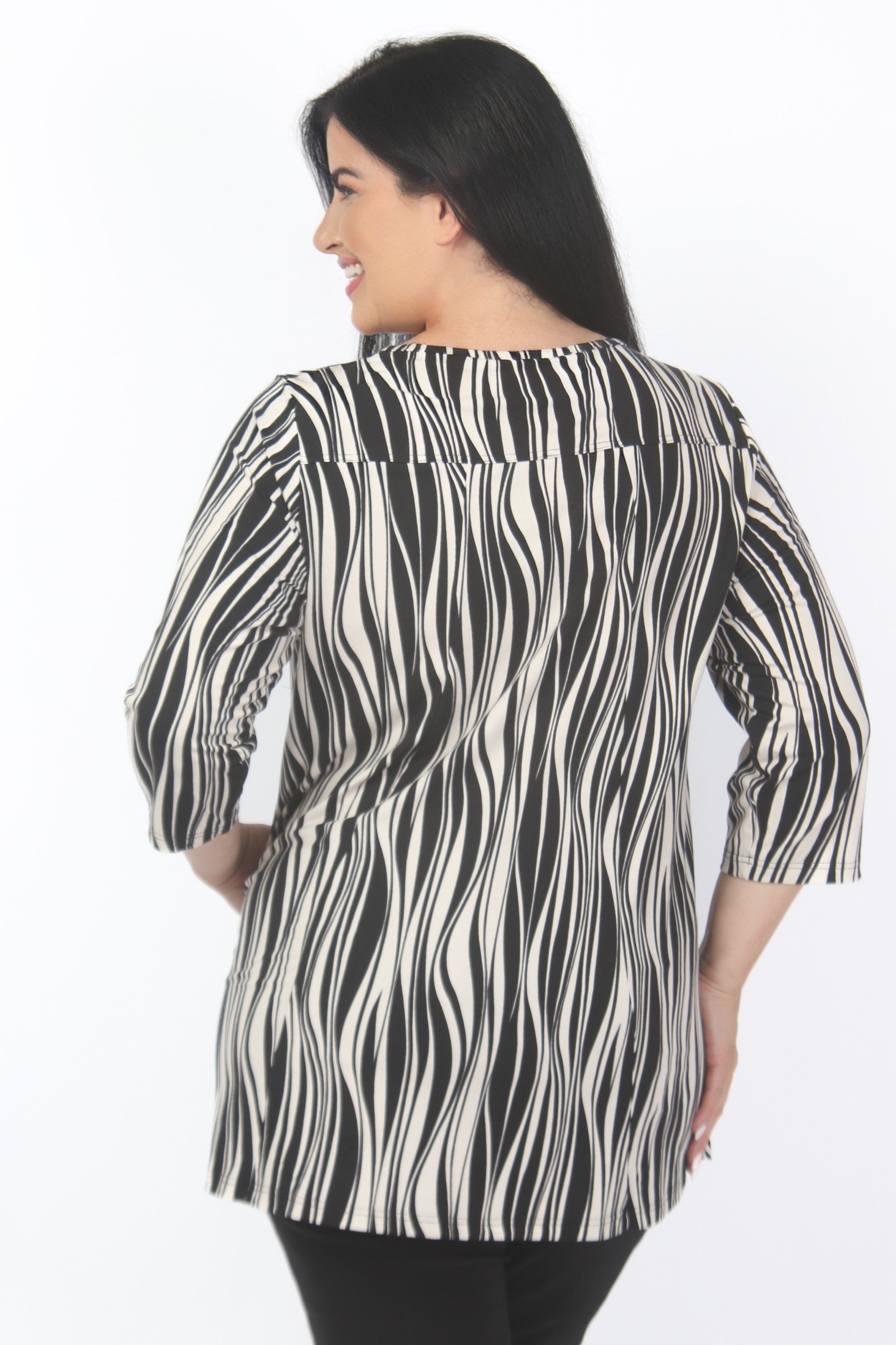 Pont Neuf Emine jersey tunic - Black/White
