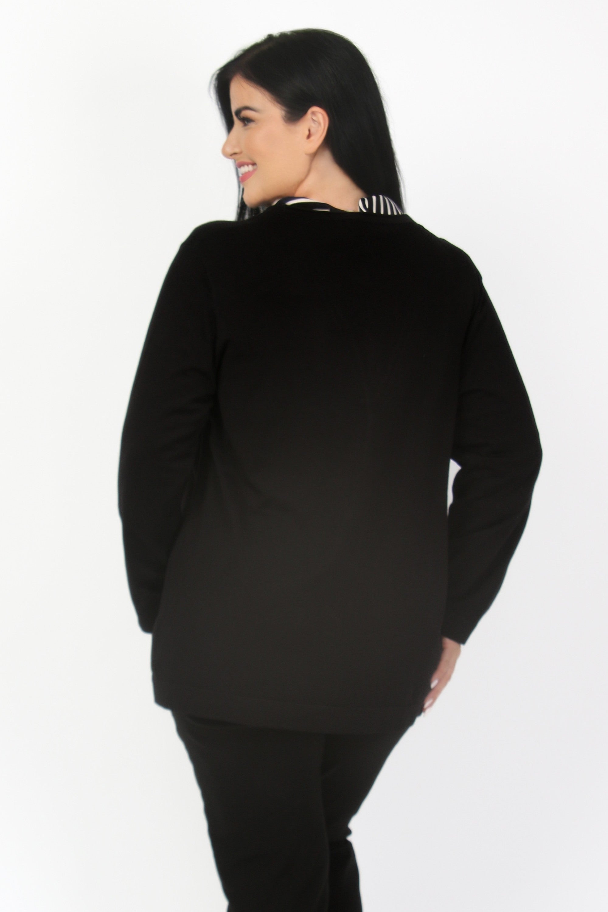 Via Appia one button cardi - Black